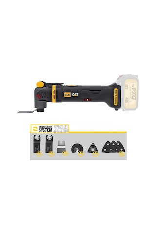 Cat DX41B 18 V Kömürsüz Profesyonel Çok Amaçlı Devir Ayarlı Raspalama + 14 Adet Aksesuar