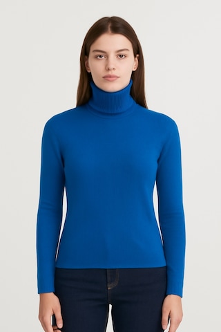 5 Li Paket Kadın Basic Tam Balıkçı Yaka Kazak Çok Renkli-4