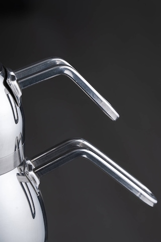 Acar Alexi Gümüş Orta Boy 0,80 /1 ,75 Lt Çelik Çaydanlık Takımı 0456 Gümüş