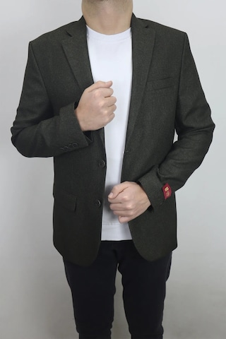 Moda Dmctekstil Erkek Düz Spor Kesim Normal Kalıp Çift Düğme Çift Yırtmaçlı Blazer Ceket Haki