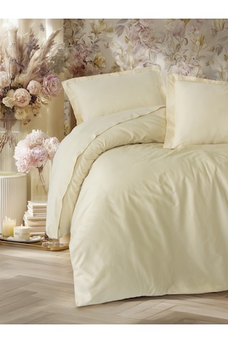Cotton Box Elegant Saten Tek Kişilik Nevresim Takımı Bej Bej