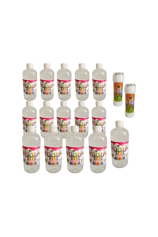 15 Adet Köpük Baloncuk Likiti Yedek Baloncuk Solüsyon 500 Ml Tabanca Köpük + 2 Adet Mini Köpük Oyunu