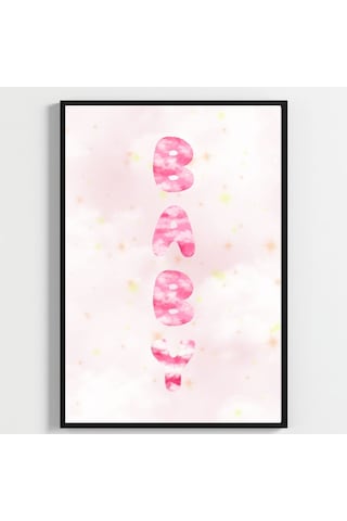 "besay Ayıcık Masalı ""baby"" Temalı Çocuk Odası Dekorasyonu Yeni Doğan Kız Bebek Hediyesi Sulu Boya Poster 3'lü Set A4 Ç