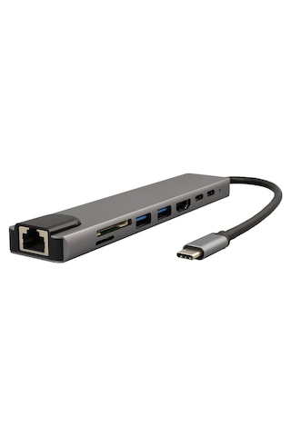 Raca Type-c 8 In 1 Hdmı Çok Fonksiyonlu Usb 3.0 Dock Statıon Macbook Uyumlu - Pc - Playstatıon - Xbox