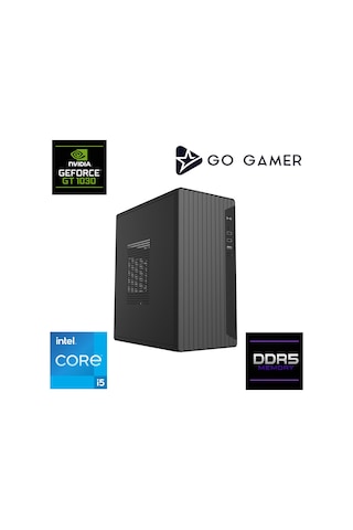 Go Gamer E258F i5-14400F 16 GB 512 GB SSD GT1030 4 GB Free Dos Oem Paket Masaüstü Oyuncu Bilgisayarı