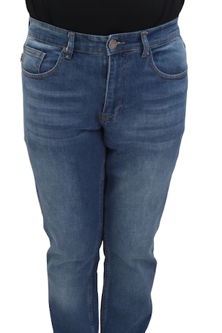 Hacker Denim Hacker Dmctekstil Erkek Y877 Yüksek Bel Rahat Kesim Boru Paça Jean Pantolon Mavi