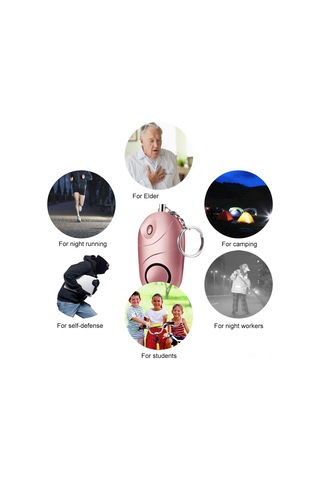 Padalink Zq-017 Pembe Kişisel Acil Alarm: 120-130db Ses Ve Aydınlatma Fonksiyonu, Abs Malzeme, 3 Lr44 Pil Dahil