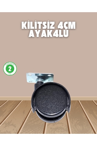 Sehpa Ve Ekipmanlar İçin Kilitsiz 4 Cm Ayak 4 Lü