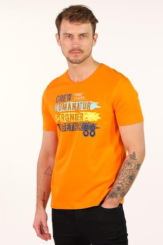 Arma Erkek Büyük Beden Bisiklet Yaka Tişört Y22374868101 Turuncu
