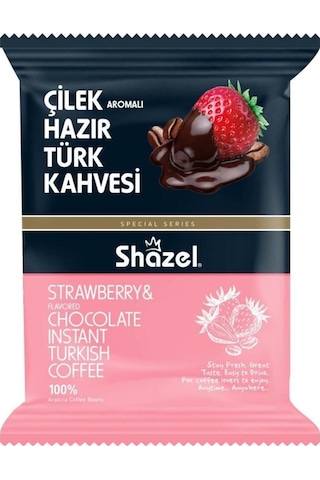 Shazel Çilekli Hazır Türk Kahvesi 100 Gr X 4 Adet Türk Kahvesi
