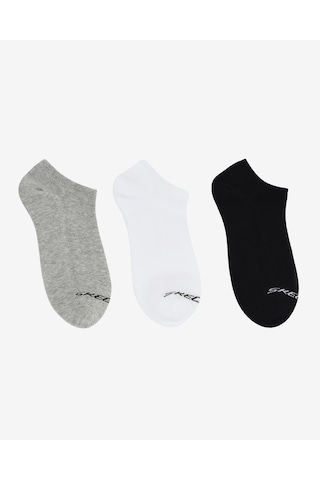 Skechers 6'lı Erkek No Show Çorap Erkek Beyaz/gri Çorap S117809-117 Beyaz