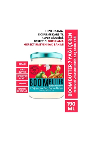 Boom Butter 7 Yağ İçeren Besleyici Ve Nemlendirici Saç Bakım Yağı 190 ML
