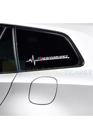 Bmw M Performance Kelebek Cam Sticker Etiket Yapıştırma 1 Çift