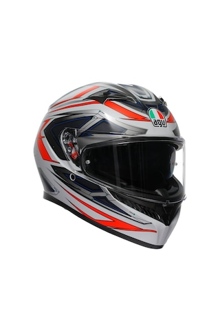 Agv Kask/k3 E2206 Mplk Space Matt Whıte Red Fluo Configuration Çok Renkli