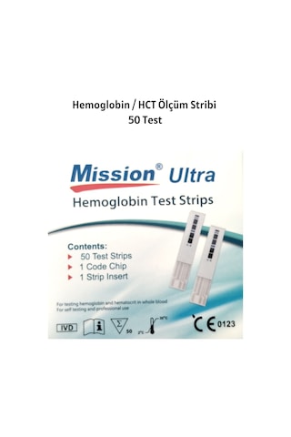 Mission Ultra Hemoglobin Hct Ölçüm Stribi 50 Test