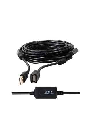 Pm-11955 10 Metre Usb-a 2.0 Dişi Erkek Uzatma Kablosu Siyah