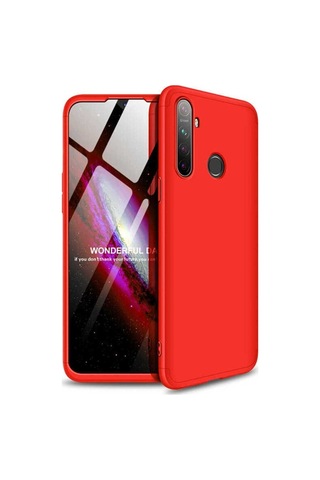 Realme 5 Kılıf Zore Ays Kapak Kırmızı