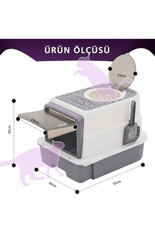 Monozone Büyük Boy Kedi Tuvaleti Çekmeceli Sterilizasyon