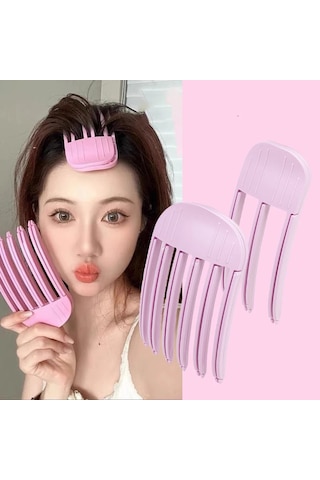 1 Adet Kadın Basit Yüksek Kafatası Saç Aksesuarları Kabarık Pembe