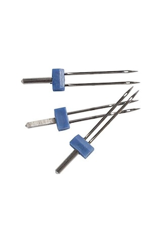 Nervür Çiftli Ev Tipi Dikiş Makine Nervür Dikme İğnesi 3 Lü Set