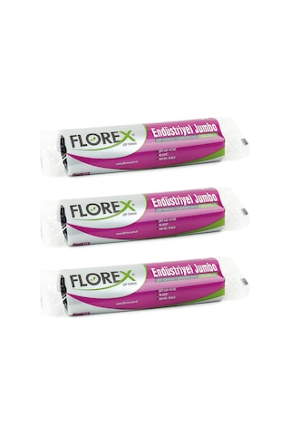 Florex Endüstriyel Jumbo Boy Çöp Torbası 80x110 Cm 10'lu Rulo Siyah 3 Rulo (30 Adet)