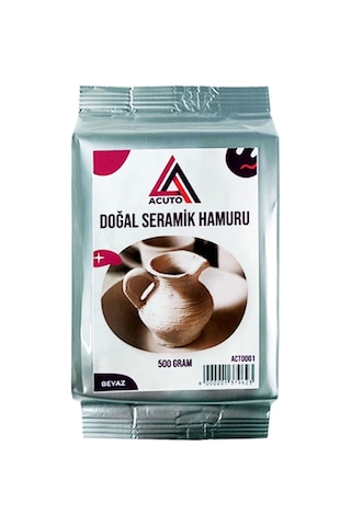 500gr Seramik Hamuru Beyaz Kil Eğitici Çamur