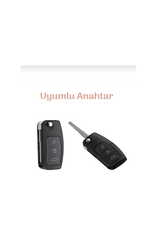 Lüx Ford Focus Fiesta Mondeo Cmax Courier Nano Anahtar Kılıfı Gri Gold Altın Renk