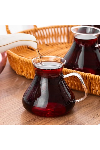 16043 Ehl-i Keyf 6'li Borosilikar Cam Çay Bardağı Seti 200 Ml Çok Renkli