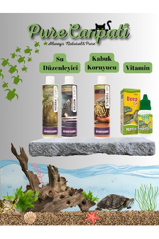 Purecanpati Kaplumbağa Bakım Seti Vitamin Kabuk Koruyucu ve Su Düzenleyici