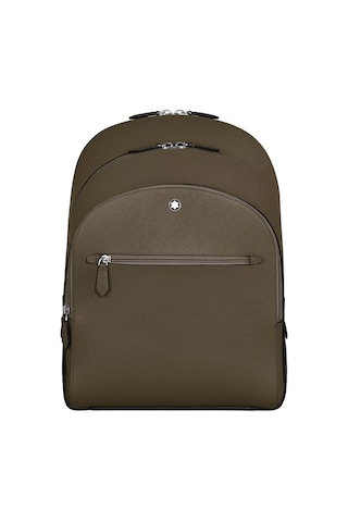 Montblanc Sartorial Deri 3 Bölmeli Orta Boy Sırt Çantası 221542 Yeşil