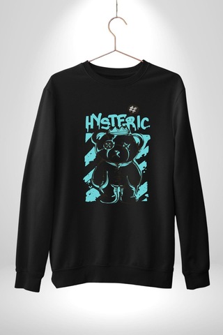 Histerik Unisex Siyah Sweatshirt Siyah