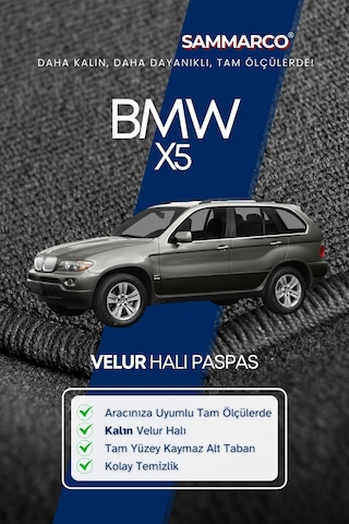 Bmw X5 2000 Halı Paspas Velur Paspas Kumaş Paspas Oto Paspas