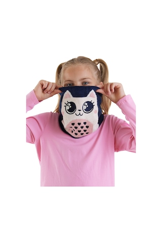Denokids Kedicik Kız Çocuk Triko Boyunluk Renkli