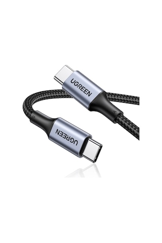 Ugreen Usb-c 100w 5a Qc Pd Örgülü Hızlı Şarj Kablosu, 2 M, Siyah, 70429