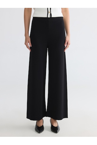 Lcw Everyday Siyah Beli Lastikli Kadın Triko Pantolon