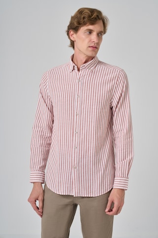 Morven Erkek Turuncu Slim Fit Düğmeli Yaka Gömlek 25ms004012451 Turuncu Turuncu