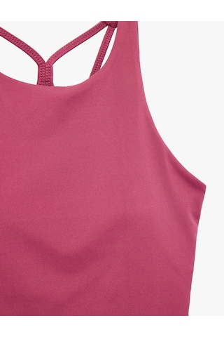 Koton Slim Fit Çapraz Sırt Askılı Sporcu Sütyeni Pembe 7wak30065nk Gülkurusu