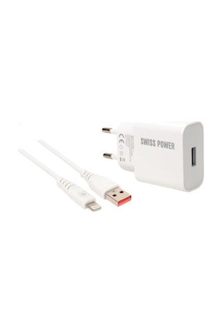 Swiss SWS-A1 Power 18 W 3.0 Lightning Hızlı Şarj Seti Beyaz