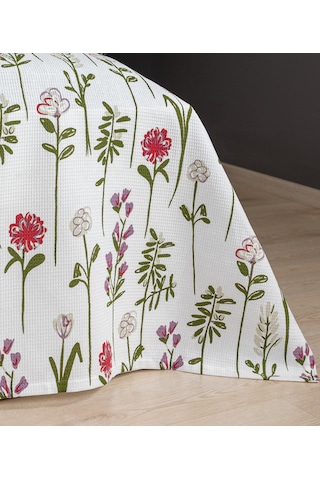 Menderes Home Cotton Collection Tek Kişilik Pike Fleur Çok Renkli