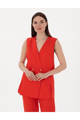 Pierre Cardin Kadın Kırmızı Yelek Dokuma 50299984-vr030