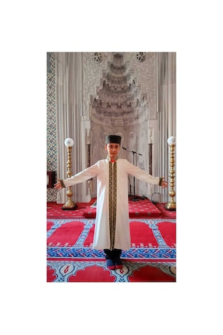 Moda İmam Namaz Cübbesi Dökümlü Krep Kumaş Bordo Bordo
