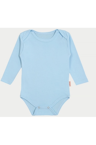 Vitmo 5'li Bebek Uzun Kollu Pamuk Çıtçıtlı Body-mavi Mavi
