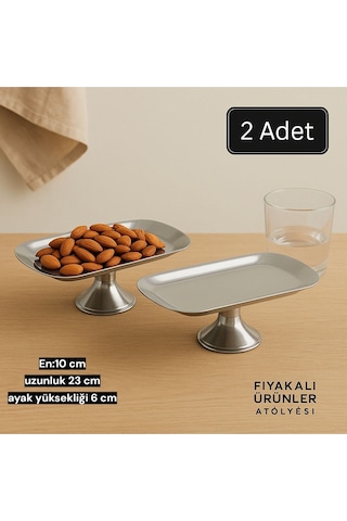 10x23 Cm Ayaklı Kayık Gold Sunumluk,çerezlik,kahvaltı Tabağı,sunum Tabağı,kozmetik,takı Tabağı Gümüş