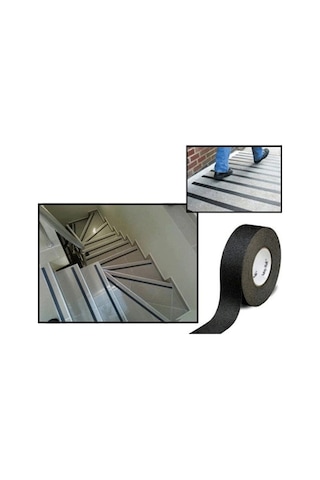Merdiven Siyah Kaydırmaz Bant 25mm X 25 Metre