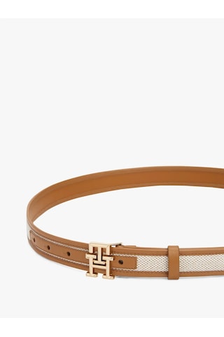 Tommy Hilfiger Th Logo 2.5 Canvas, Gb8 Kahverengi Kadın Kemer