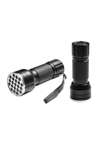 Harry Uv Işınlı 21 Led Ultraviyole Mor Işıklı Metal El Feneri Siyah