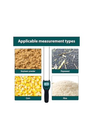 Moveevo Md7832 Tahıl Nem Ölçer, Çift Metal Prob, Lcd Ekran, Sesli Hatırlatıcı, 14 Tahıl Türü, Direnç Metodu, 4xaa Pil Pil Hariç
