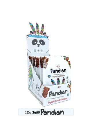 12'li Pandian Organik Çocuk Çikolatası 36 Gr