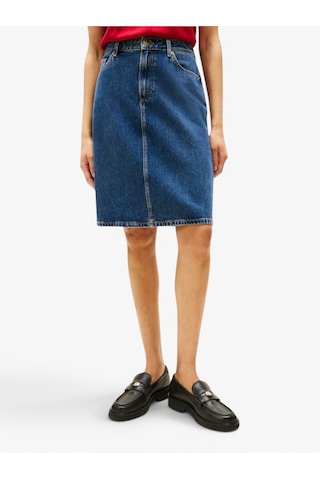Tommy Hilfiger Dnm Dee Straıght Knee Rw Skırt Kadın Mavi Etek - Ww0ww45666