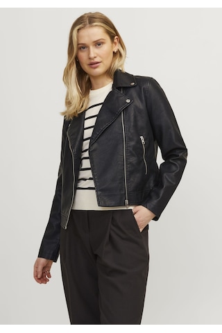 Jack & Jones Kadın Fermuar Detaylı Deri Ceket - Gail 12206262 Black Siyah